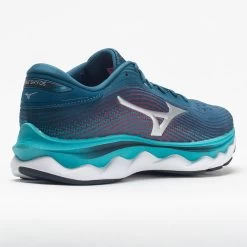 Mizuno Wave Sky 5 Waveknit Women's Legion Blue/Silver -Mizuno Golf Store 046646 6
