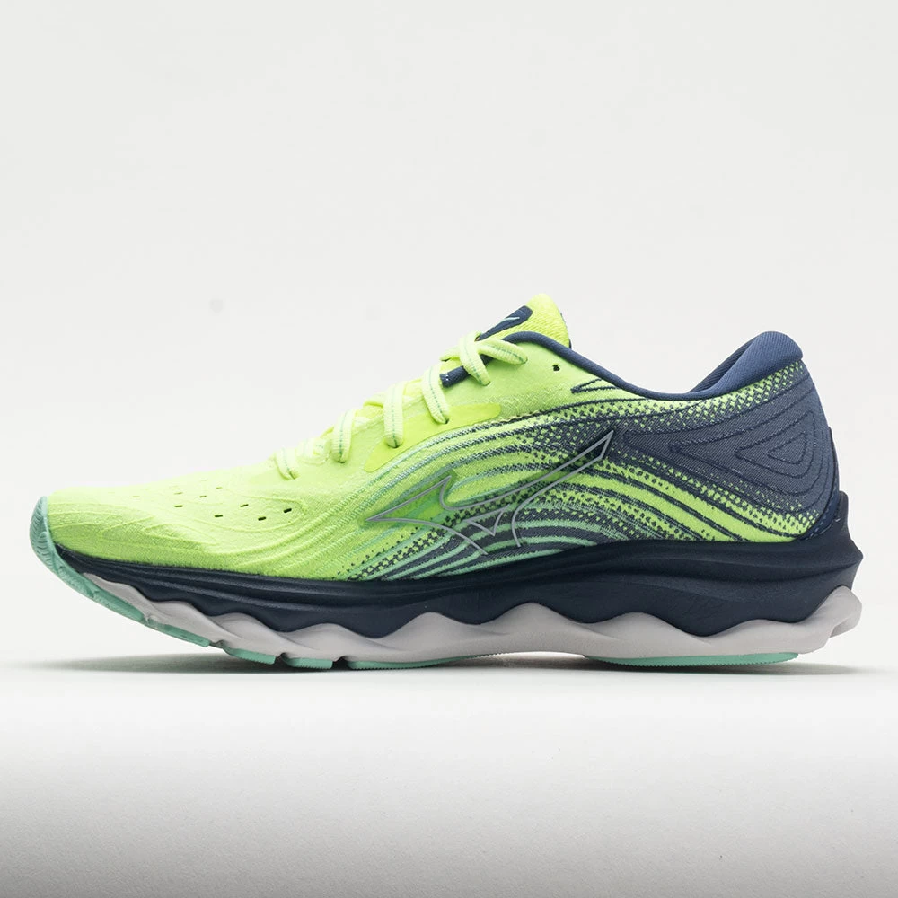 Mizuno Wave Sky 6 Women's Neo Lime/Ancient Water 4 Mizuno Wave Sky 6 Women's Neo Lime/Ancient Water - Image 2