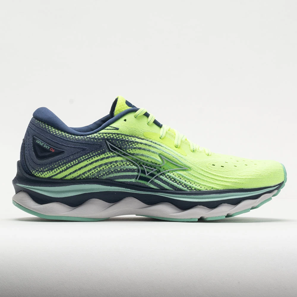 Mizuno Wave Sky 6 Women's Neo Lime/Ancient Water 3 Mizuno Wave Sky 6 Women's Neo Lime/Ancient Water