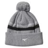 Mizuno Breath Thermo Pom Pom Beanies Grey