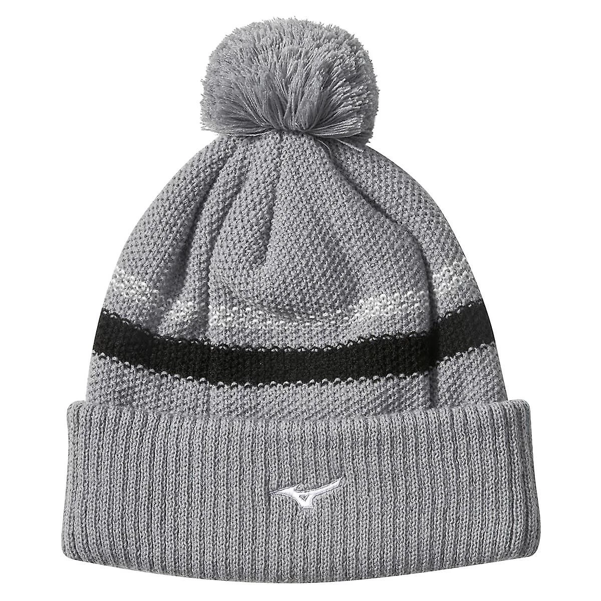 Mizuno Breath Thermo Pom Pom Beanies Grey 3 Mizuno Breath Thermo Pom Pom Beanies Grey
