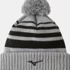 MIZUNO BREATH THERMO POM POM BEANIE GREY 2 MIZUNO BREATH THERMO POM POM BEANIE GREY -Mizuno Golf Store S52GW2502 05 Grey 1
